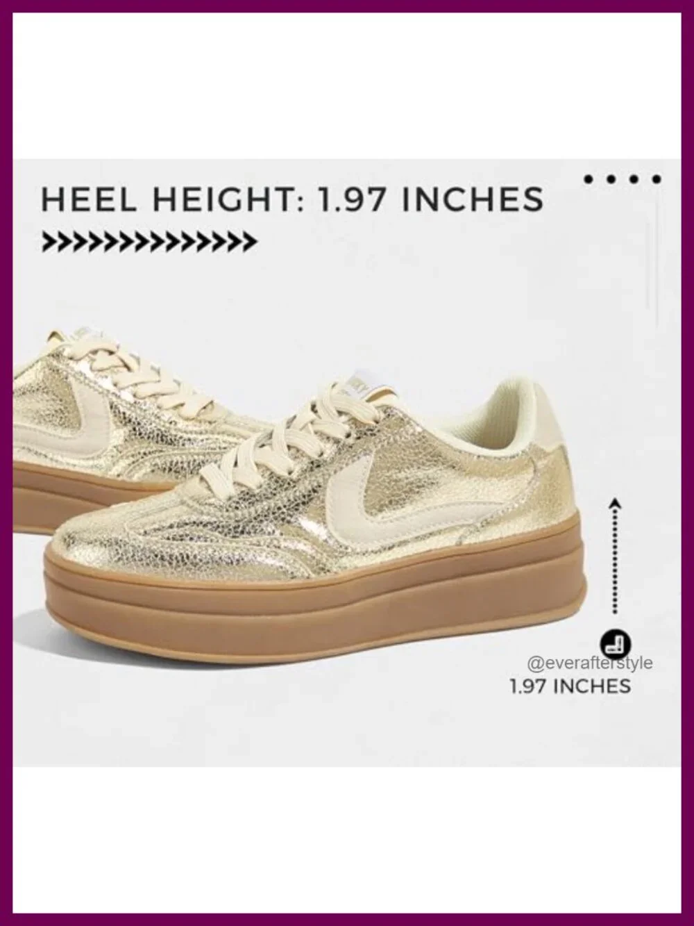 Women's Platform Fashion Sneakers Faux PU Leather Suede Lace-Up Retro Walking